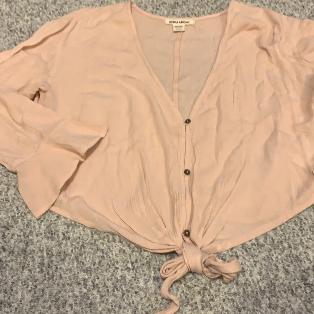 Billabong Cropped Button Down Blouse - image 3
